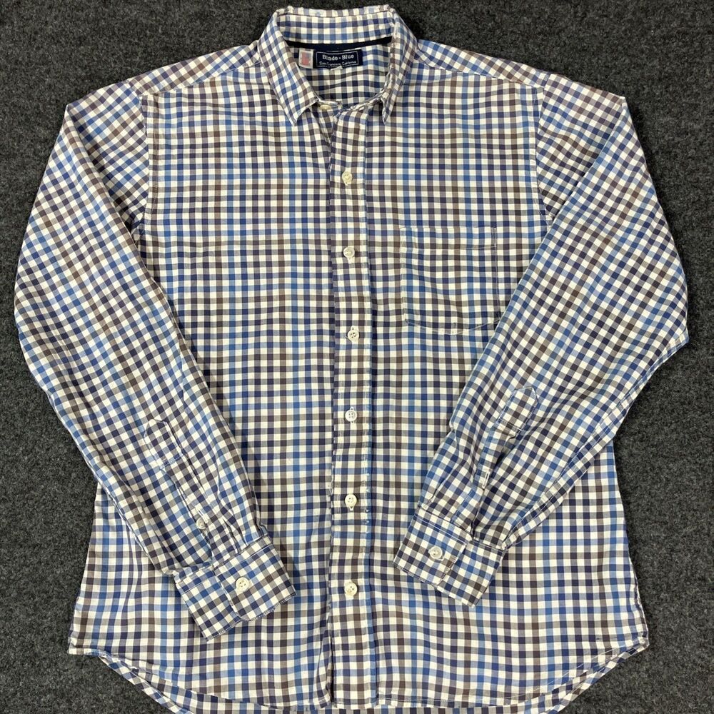 Blade + Blue San Francisco Button Up Shirt Casual USA made Men’s M Stripped Blue